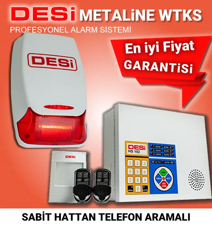Desi Metaline WKS Alarm Sistemi (HS102 Telefon Aramasız)