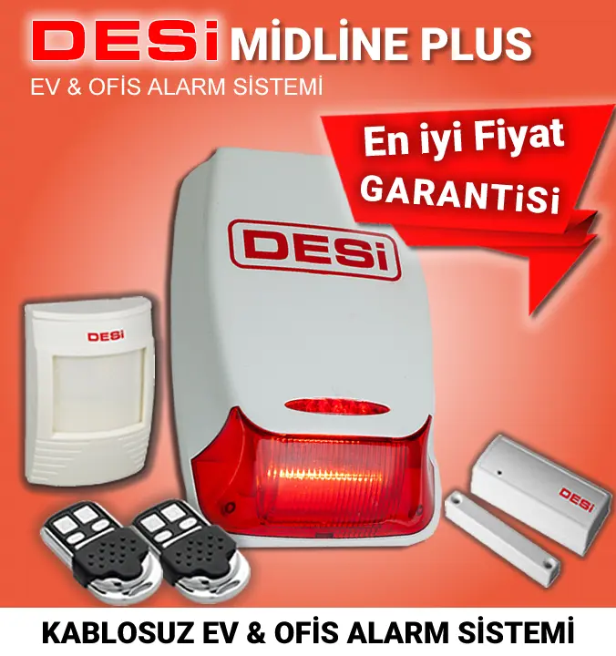 Desi Midline Plus Hareket Sensörlü ve Uzaktan Kumandalı Alarm