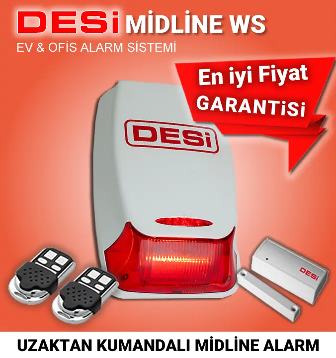 Desi Midline WS kumandalı Alarm Sistemi